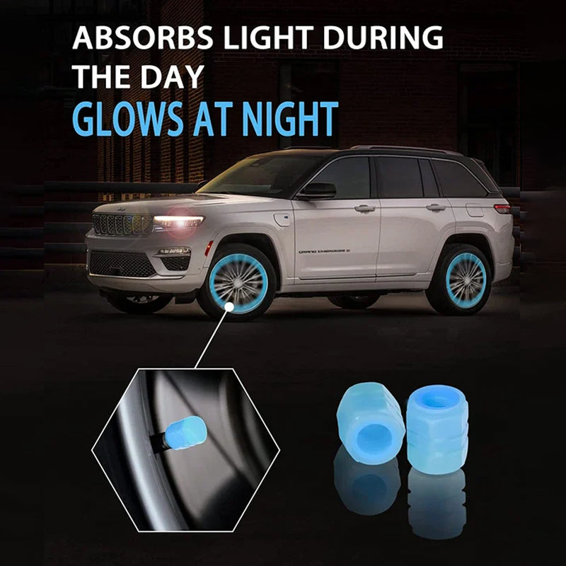 Sandsberg | Universelle fluoreszierende Reifenventilkappen (4 PCS/Set)