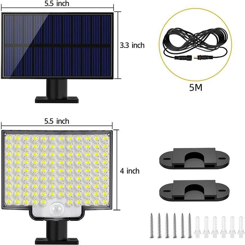 Sandsberg - 106 LED-Solar-Außenleuchte mit Bewegungsmelder