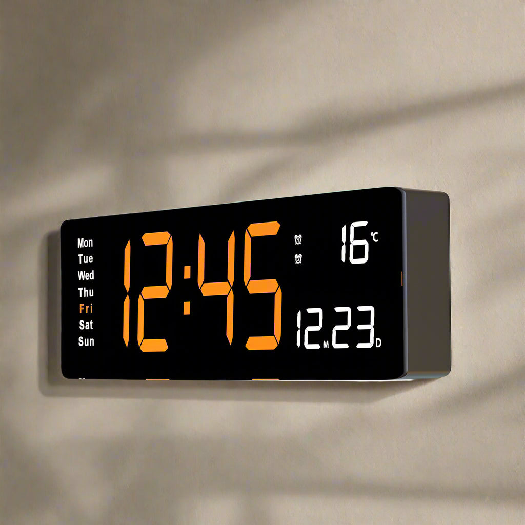 Bunte Acryl Digitaluhr - Bringen Sie Farbe in Ihr Interieur!
