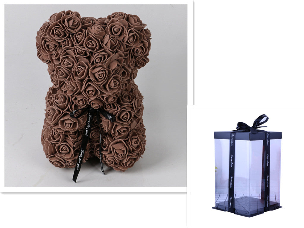 Valentinstag Geschenk Rose Bär Ewige Blume Rose Teddybär PE Schaum Bär 25cm Valentinstag