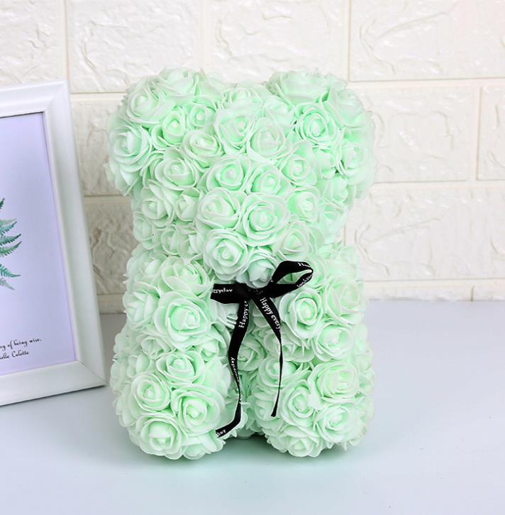 Valentinstag Geschenk Rose Bär Ewige Blume Rose Teddybär PE Schaum Bär 25cm Valentinstag