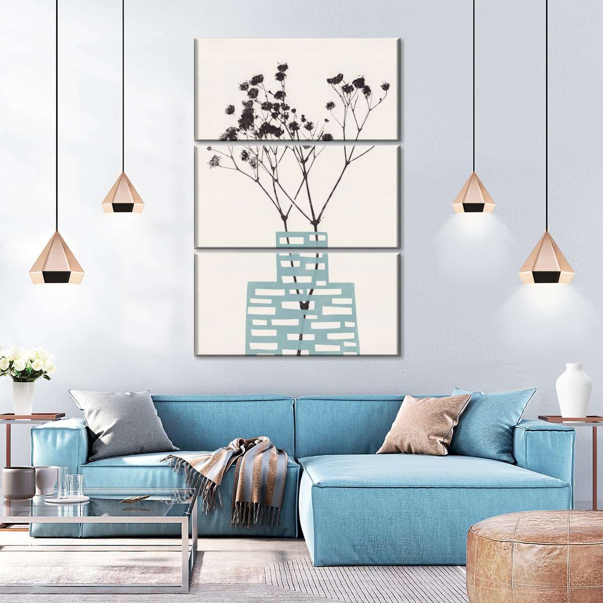 Sandsberg | Gypsophila in einer blauen Vase Wandkunst