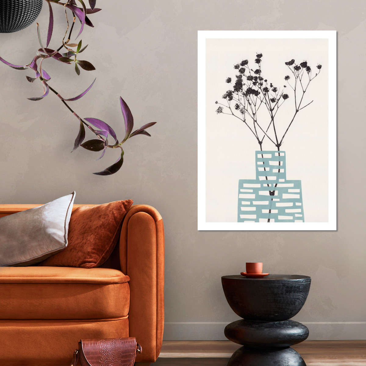 Sandsberg | Gypsophila in einer blauen Vase Wandkunst