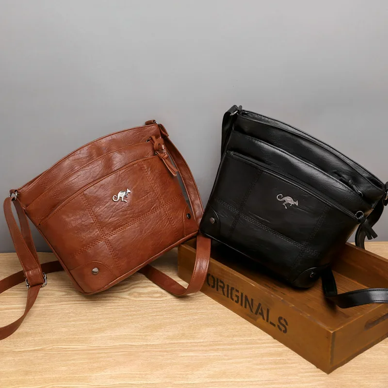 Leder Schultertasche mit stilvollem und geräumigem Design