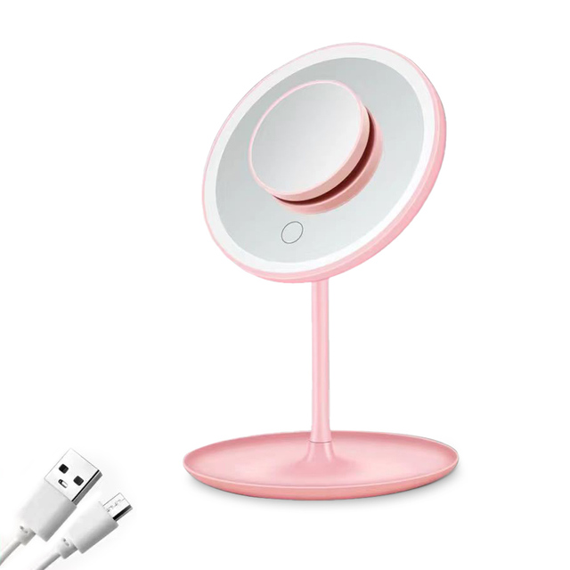 Glam️ | Schminkspiegel mit LED-Beleuchtung (USB wiederaufladbar)