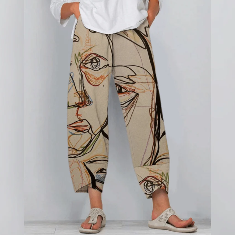 Modische Leinenhosen für Frauen
