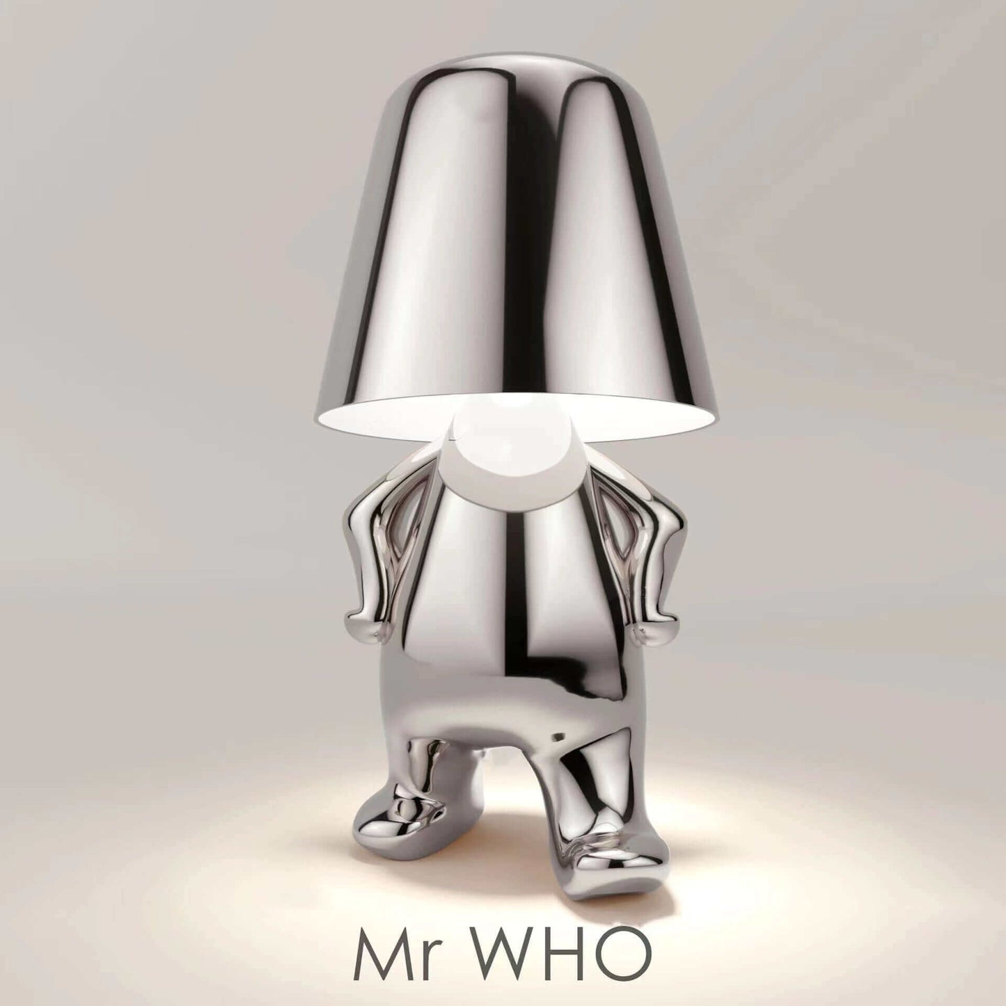 Denker Kleine Gold Statue Schreibtischlampe USB Lade Dekorative Tischlampe Touch Atmosphäre