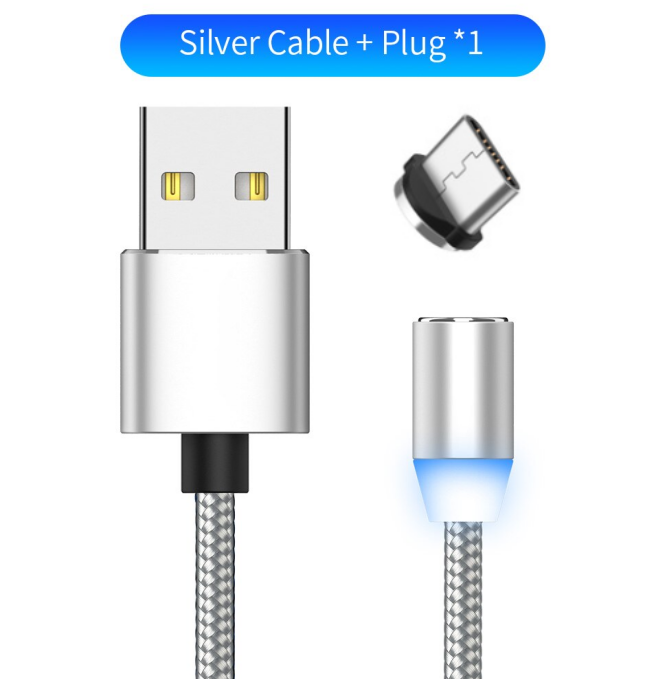 Kompatibel mit Apple, YBD 1m magnetisches LED-Ladekabel