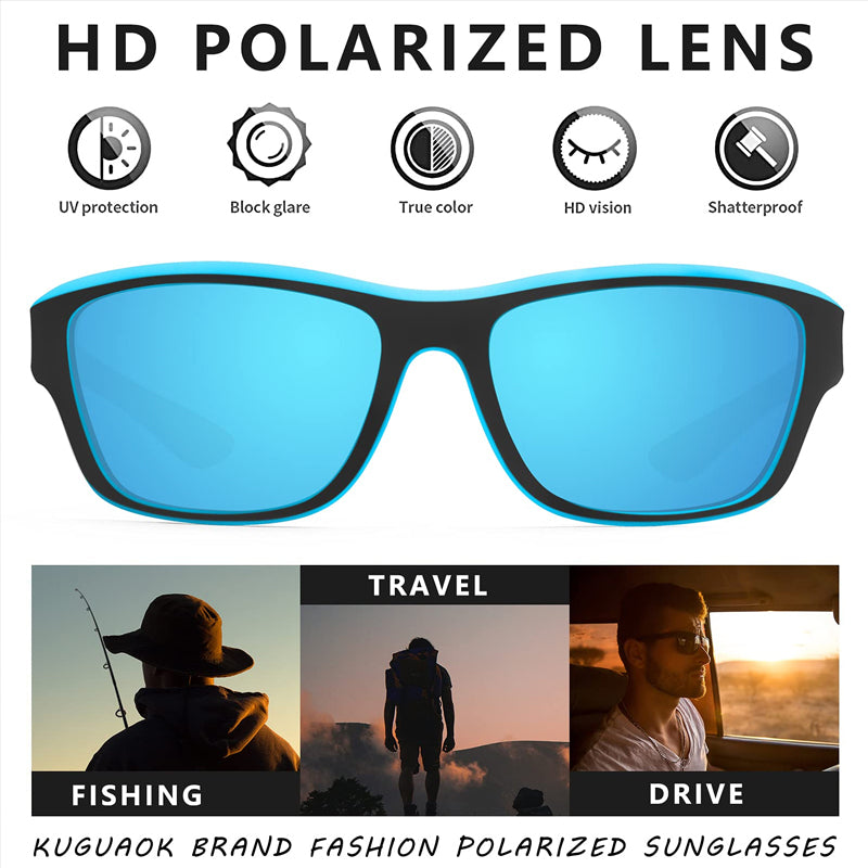 Outdoor-Sport-Sonnenbrille mit blendfreier polarisiertem Glas