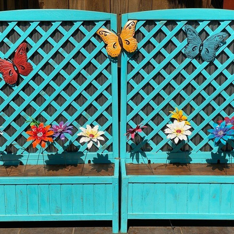 Garten schmiedeeiserne Blumen Dekoration