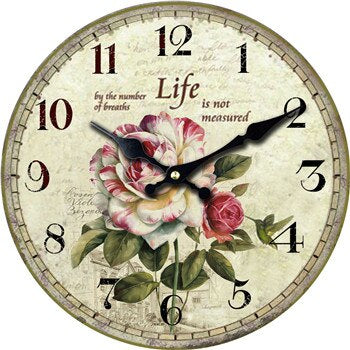 Antike Rosen Wanduhr