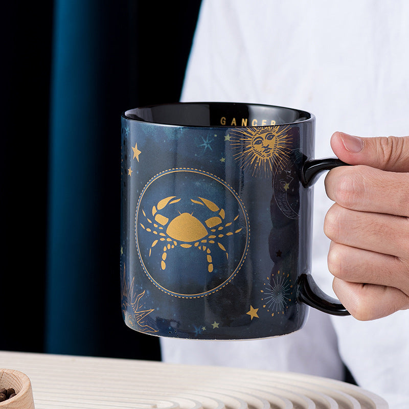 Sandsberg | 12 Sternzeichen Tasse Kobaltblau Keramische Kaffeetasse