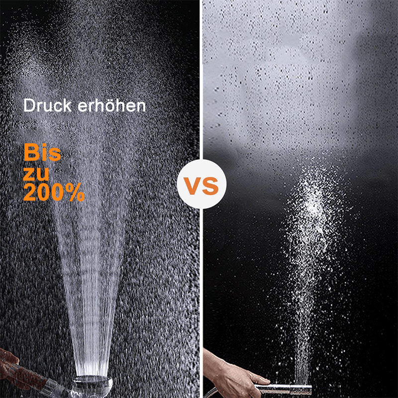 Premium Duschkopf Handbrause mit Ionenfilter wassersparend mit verstellbarem Wasserdruck