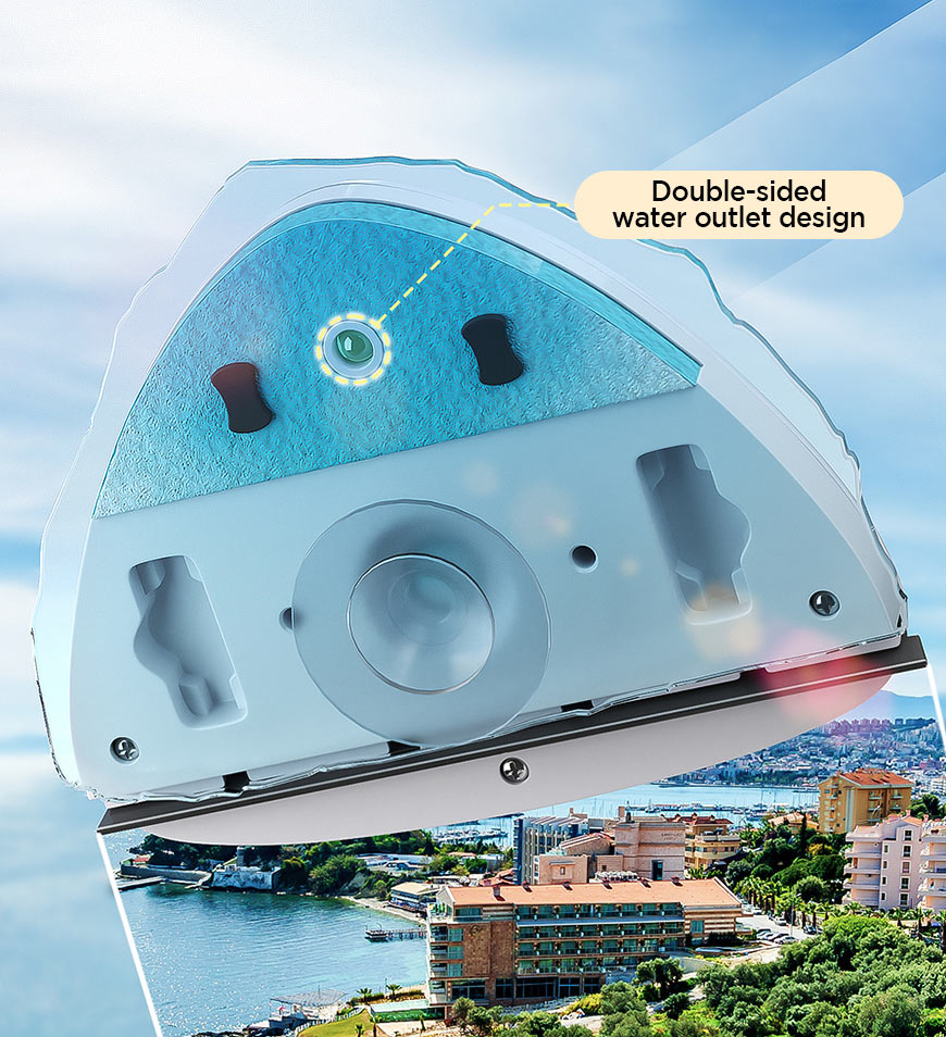 Magnetischer Glaswischer mit selbstrückstellender, frei einstellbarer Rückfederung Z47