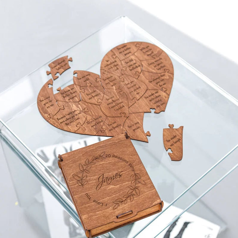 Gründe, warum ich dich liebe Herzförmiges Puzzle Geschenke für deine Lieben