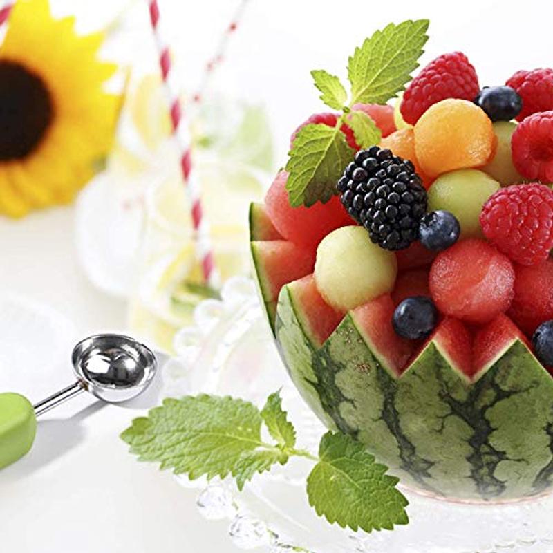 4 In 1 Edelstahl Obst Melonen Kugelausstecher Set