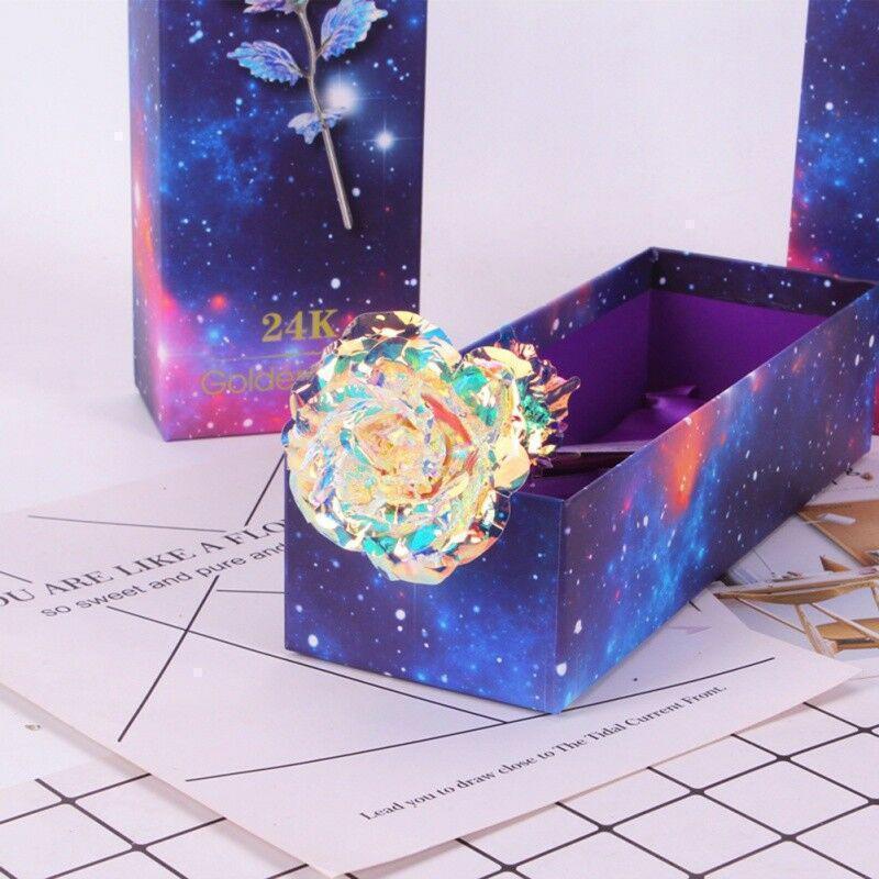 Farbige Galaxie Rose mit Liebe
