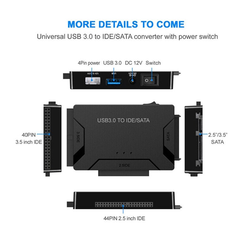 USB 3.0 zu SATA IDE Festplattenadapter Konverter