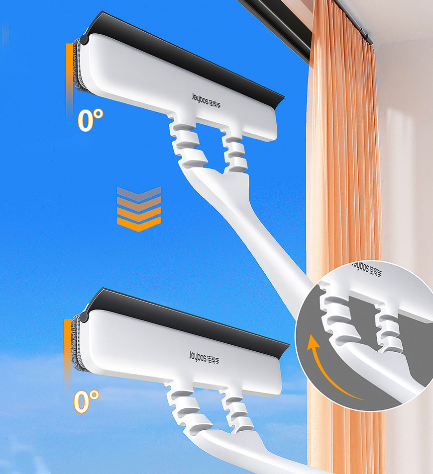 2-in-1-Fensterreinigungs-Kombiwerkzeug mit 43-Zoll-Verlängerungsstange Z34