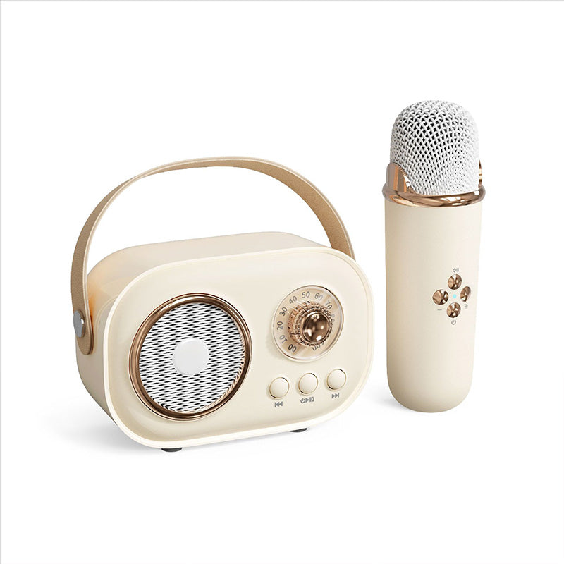 Mini Karaoke Maschine & Bluetooth Lautsprecher Mit Kabellosem Mikrofon