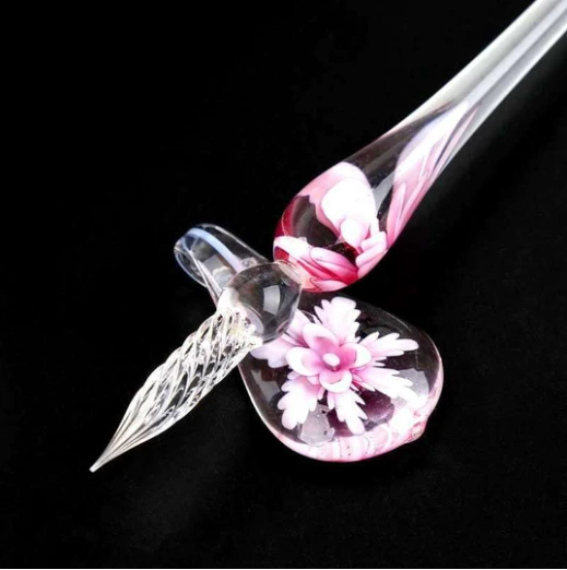 Glas Kalligraphie Stift Set mit Tinte und Stifthalter