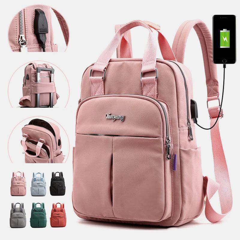 Sandsberg | Wasserdichter Multifunktions-Rucksack – Robuste Reise-, Arbeits- und Schul-Tasche mit USB-Ladeanschluss