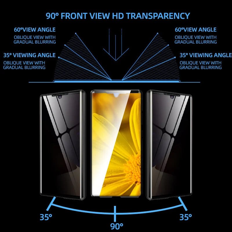 Magnetische gehärtete Glas doppelseitige Telefonhülle für Samsung