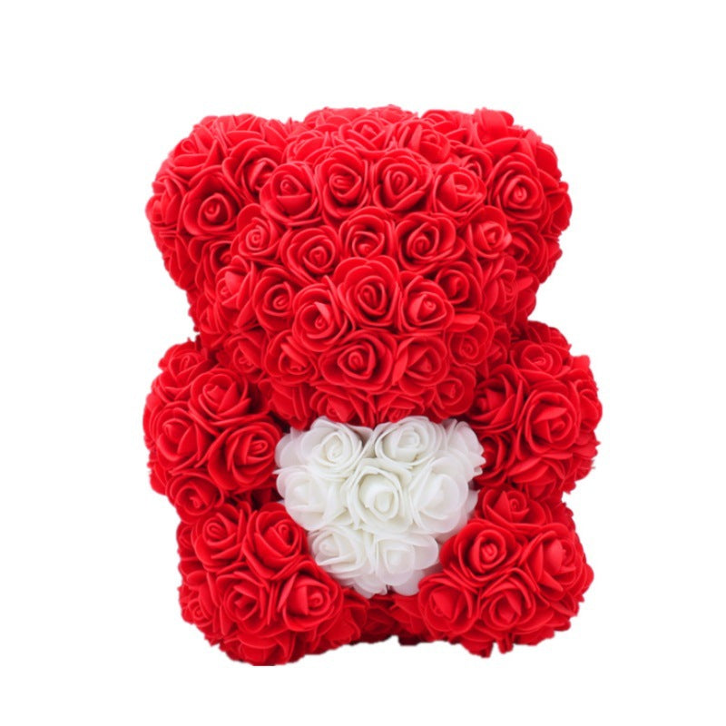 Valentinstag Geschenk Rose Bär Ewige Blume Rose Teddybär PE Schaum Bär 25cm Valentinstag