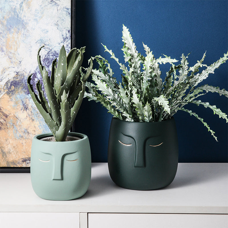Keramische Gesicht Wohnzimmer Vase