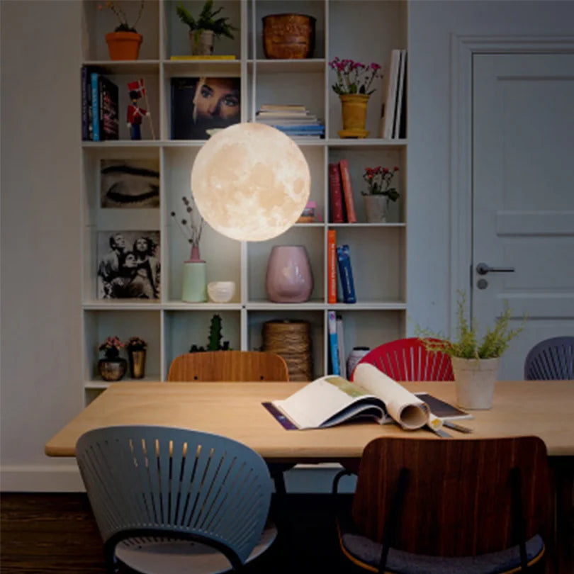 Lunar LED Pendelleuchte - Mond Design Hängelampe für Wohnzimmer & Schlafzimmer