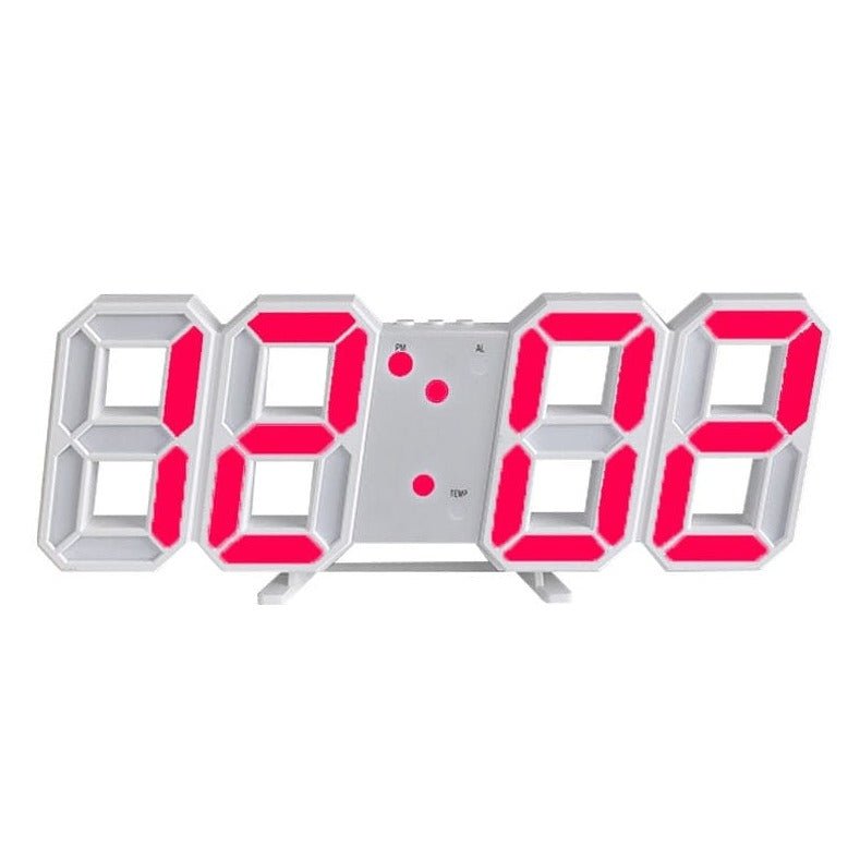 Sandsberg 3D LED Wanduhr | Moderne Digitale Uhr | Dimmbares LED Licht | Stilvolle Wanddeko