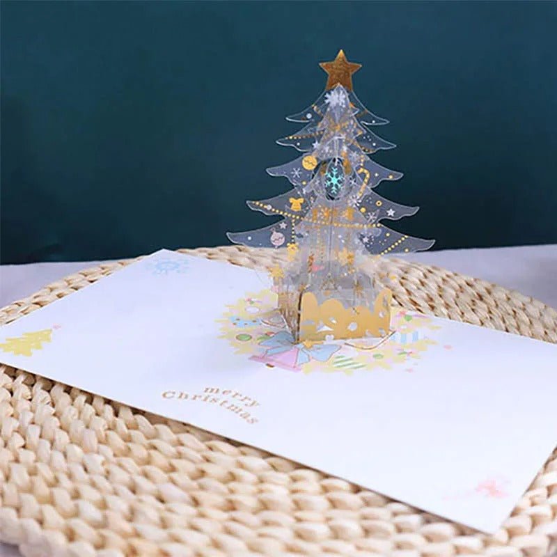 Sandsberg | Pop Up Weihnachtsbaum Karte - 3D Frohe Weihnachten Grußkarte