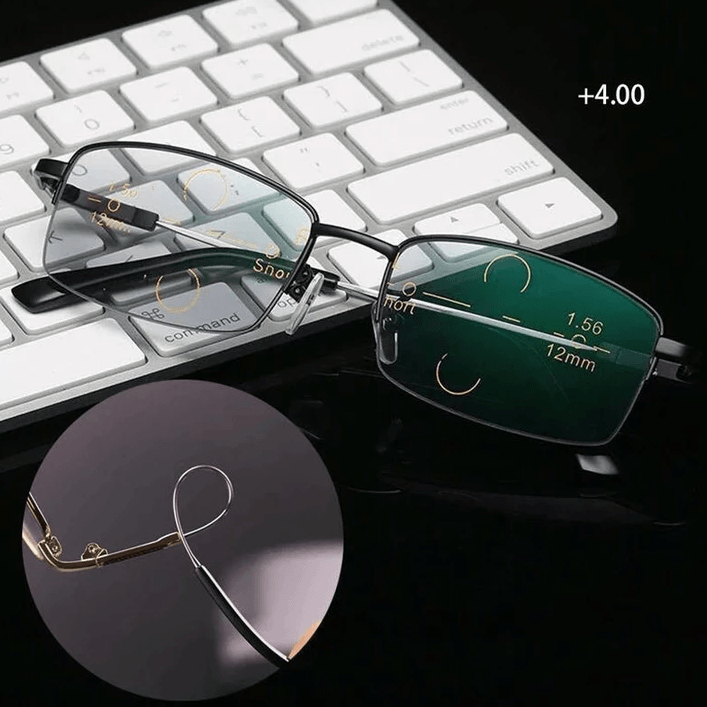Titanium Progressive Ferne und Nahe Dual-Use Lesebrillen