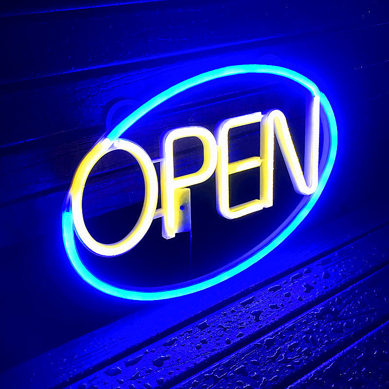 Moderne Art Deco wasserdichte PS OPEN LED Außen hängende Neon Wand sconce Lampe für Esszimmer