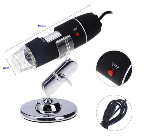 TRAGBARES DIGITALES ELEKTRONISCHES USB-MIKROSKOP MIT 8 LEDS UND 1000-FACHER LUPE FÜR VIDEOKAMERA-REPARATURWERKZEUG, USB-GADGET