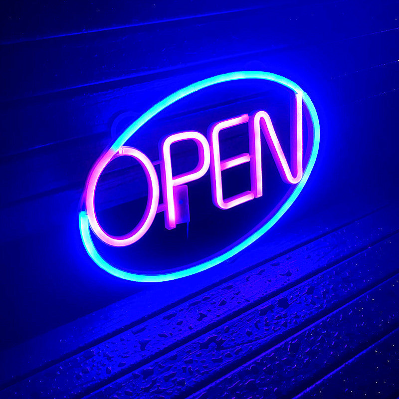 Moderne Art Deco wasserdichte PS OPEN LED Außen hängende Neon Wand sconce Lampe für Esszimmer