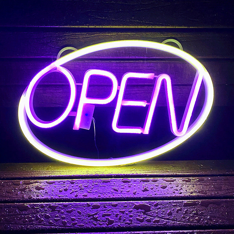 Moderne Art Deco wasserdichte PS OPEN LED Außen hängende Neon Wand sconce Lampe für Esszimmer