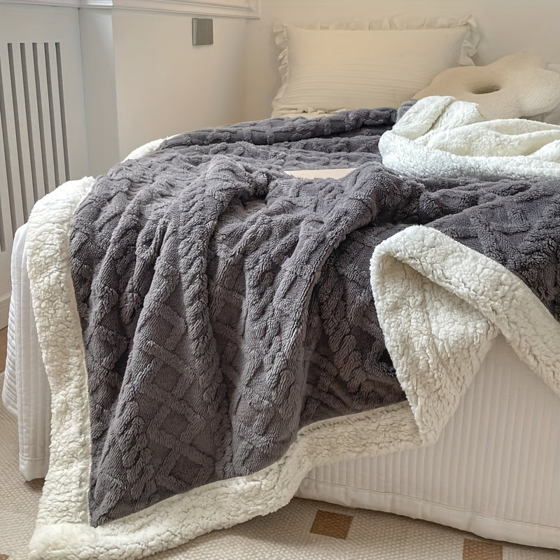 Stilvolle Wendbare Fleece-Decke für ultimativen Komfort und Wärme