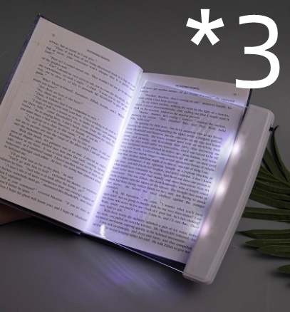 Leselampe aus Plexiglas mit LED und Lesezeichen