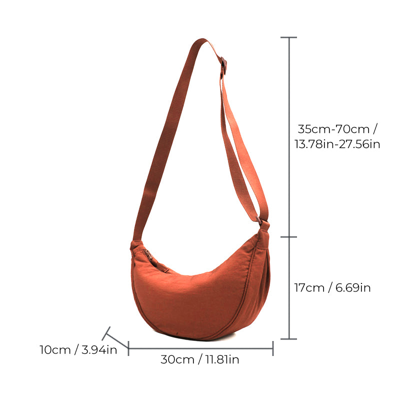 – Organisieren und stilvoll tragen mit dieser Half Moon Crossbody Tasche