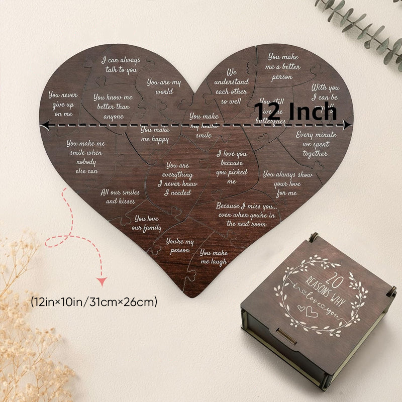 Gründe, warum ich dich liebe Herzförmiges Puzzle Geschenke für deine Lieben
