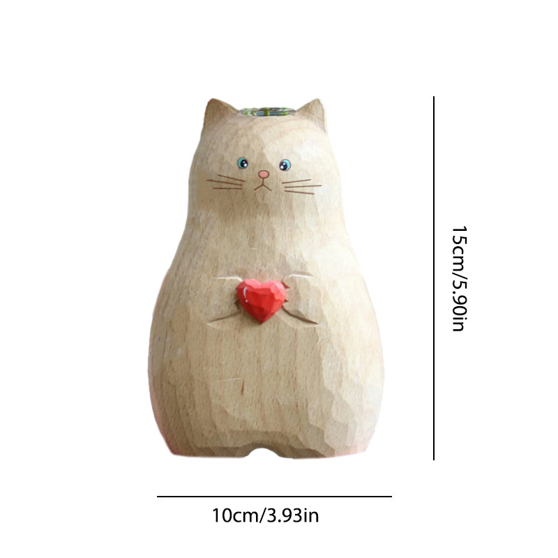Handgefertigte Katzenvase
