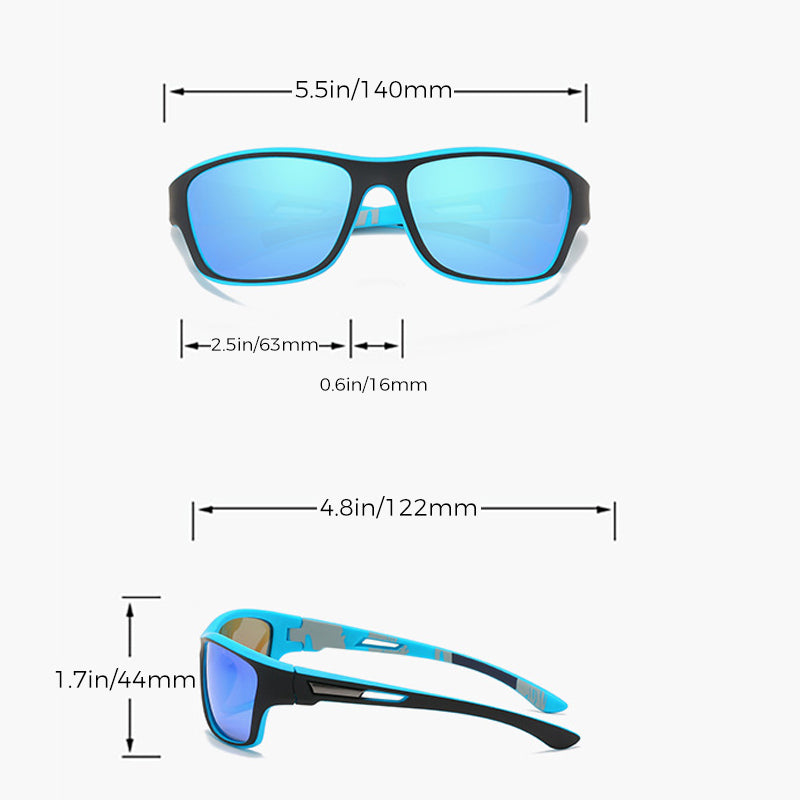 Outdoor-Sport-Sonnenbrille mit blendfreier polarisiertem Glas
