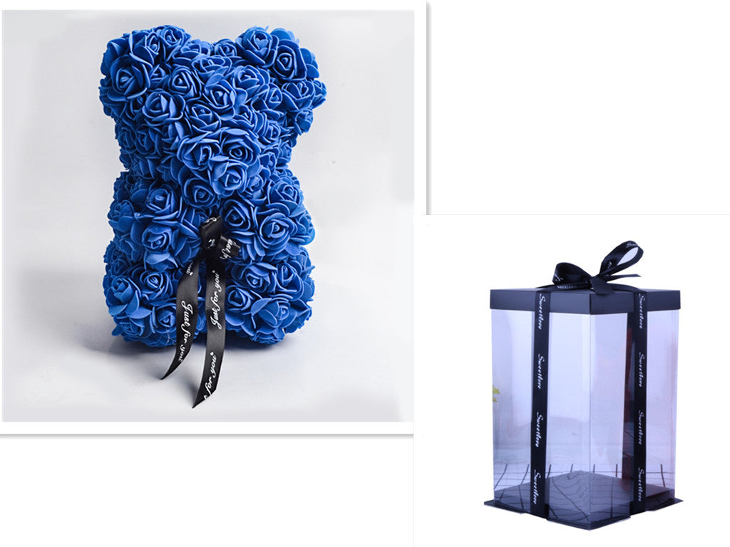 Valentinstag Geschenk Rose Bär Ewige Blume Rose Teddybär PE Schaum Bär 25cm Valentinstag