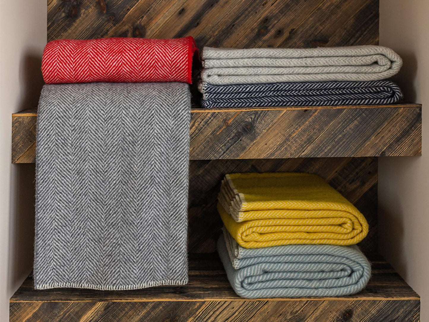 Herringbone Deckenstich reine neue Wolle Wurf - Löwenzahn