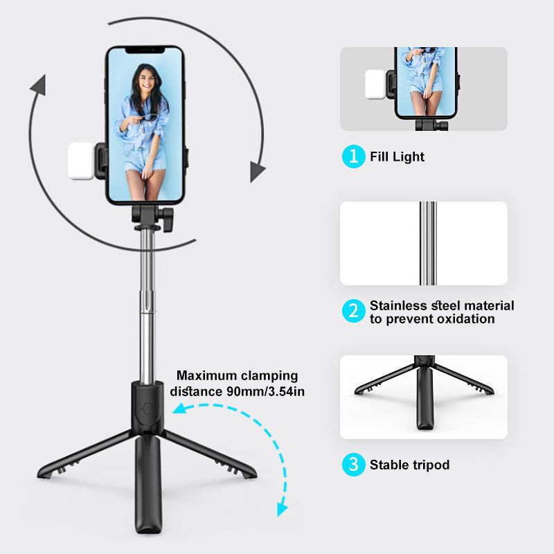 6-in-1-kabelloser Bluetooth-Selfie-Stick