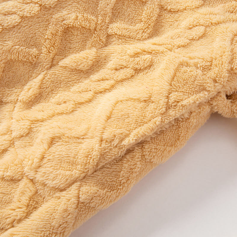 Luxuriöser Damenfleece-Bademantel mit Taschen