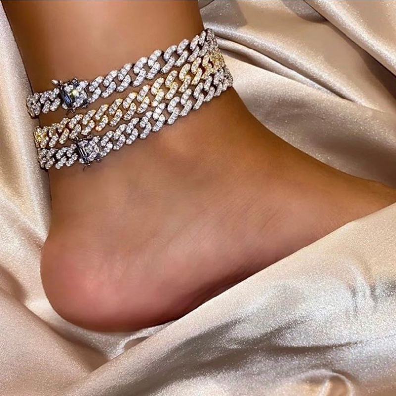 Mode Chunky Metallkette Fußkettchen