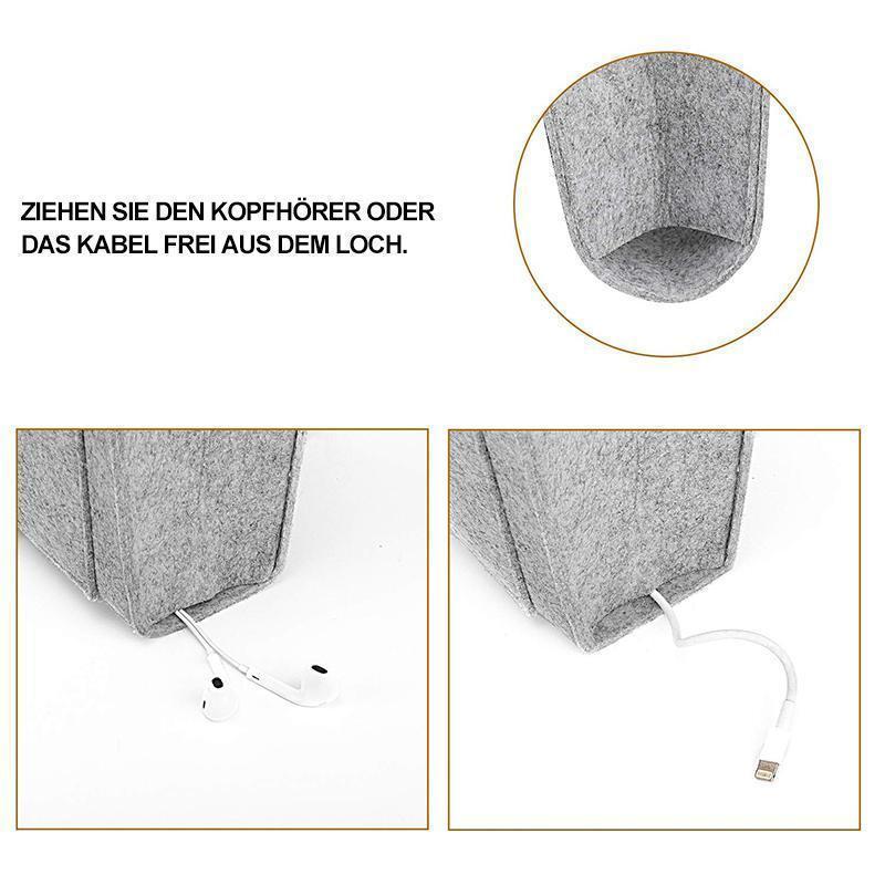Filz-Bettaufhänger-Aufbewahrungstasche für Bett/Sofa/Tisch