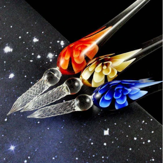 Glas Kalligraphie Stift Set mit Tinte und Stifthalter